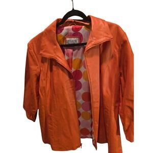 Orange Wilson's Leather with Polka Dot Interior